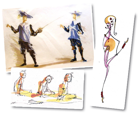Croquis, ilustração, design gráfico, logomarca…